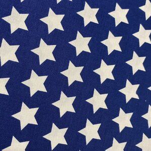 RILEY BLAKE DESIGN Cotton Fabric BTY Blue White Stars Star Patriotic Americana